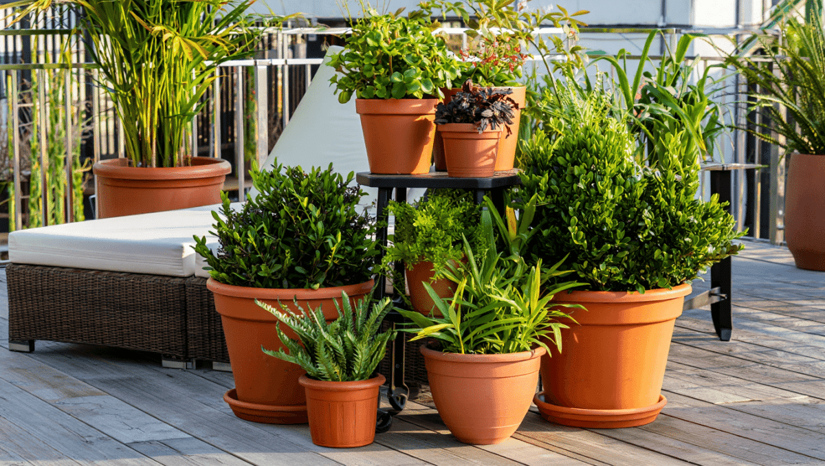 Aménager terrasse avec pots : où placer les contenants et quelles plantes choisir ?